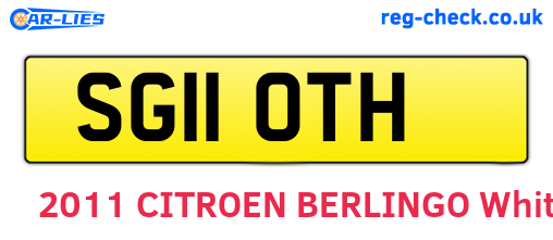 SG11OTH are the vehicle registration plates.