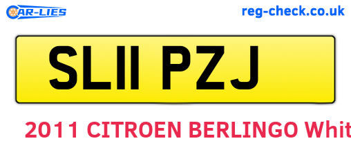 SL11PZJ are the vehicle registration plates.