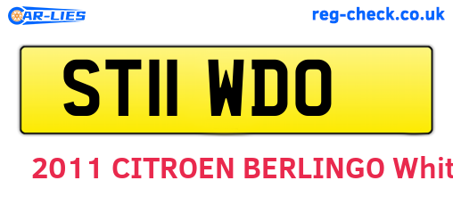 ST11WDO are the vehicle registration plates.