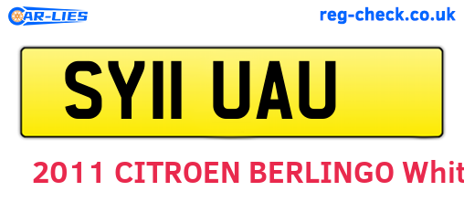 SY11UAU are the vehicle registration plates.
