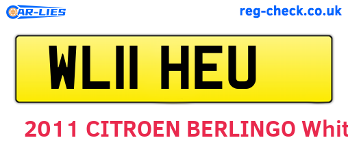WL11HEU are the vehicle registration plates.