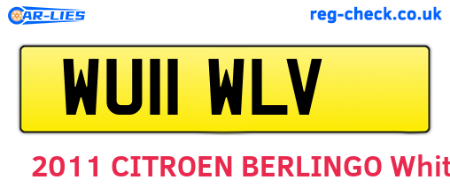WU11WLV are the vehicle registration plates.