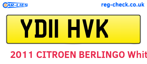 YD11HVK are the vehicle registration plates.