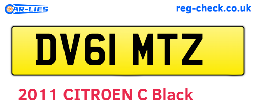 DV61MTZ are the vehicle registration plates.