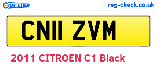 CN11ZVM are the vehicle registration plates.