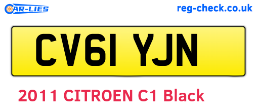CV61YJN are the vehicle registration plates.