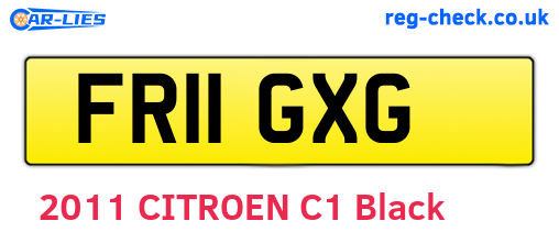 FR11GXG are the vehicle registration plates.