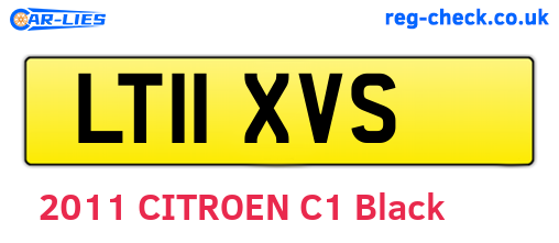 LT11XVS are the vehicle registration plates.