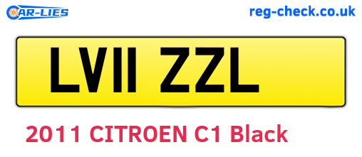 LV11ZZL are the vehicle registration plates.