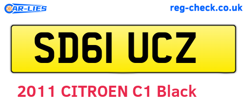 SD61UCZ are the vehicle registration plates.