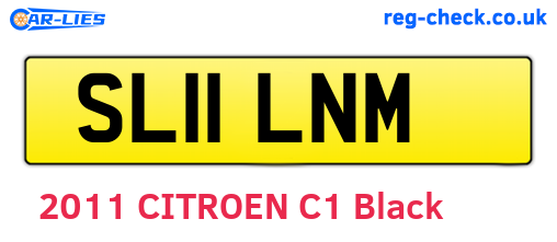SL11LNM are the vehicle registration plates.