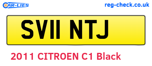 SV11NTJ are the vehicle registration plates.