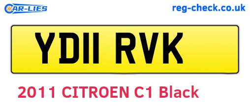 YD11RVK are the vehicle registration plates.