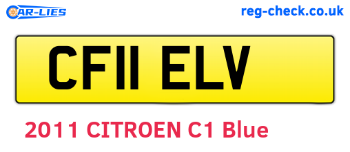 CF11ELV are the vehicle registration plates.