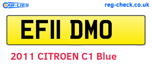 EF11DMO are the vehicle registration plates.