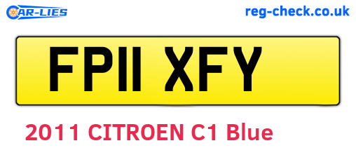 FP11XFY are the vehicle registration plates.