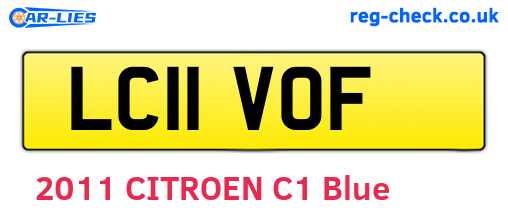 LC11VOF are the vehicle registration plates.