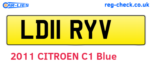 LD11RYV are the vehicle registration plates.