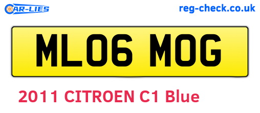 ML06MOG are the vehicle registration plates.