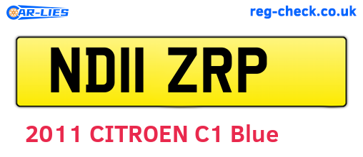 ND11ZRP are the vehicle registration plates.