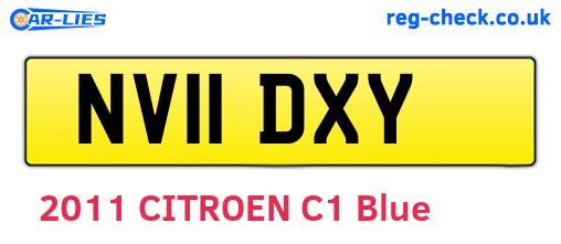 NV11DXY are the vehicle registration plates.