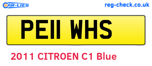 PE11WHS are the vehicle registration plates.