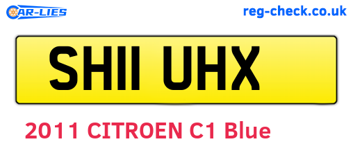 SH11UHX are the vehicle registration plates.