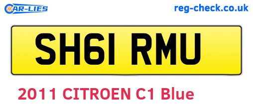 SH61RMU are the vehicle registration plates.