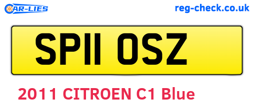 SP11OSZ are the vehicle registration plates.