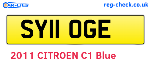 SY11OGE are the vehicle registration plates.