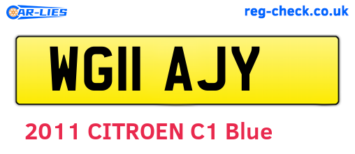 WG11AJY are the vehicle registration plates.
