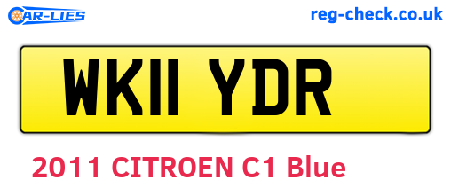 WK11YDR are the vehicle registration plates.