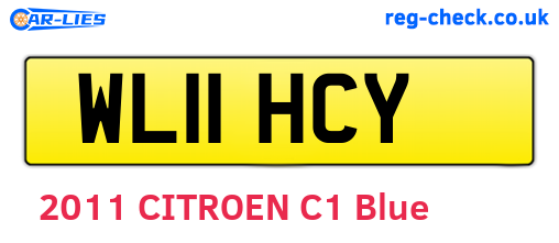WL11HCY are the vehicle registration plates.