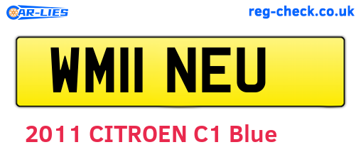 WM11NEU are the vehicle registration plates.