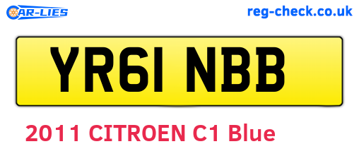 YR61NBB are the vehicle registration plates.