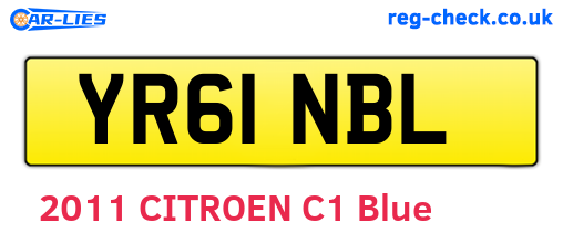 YR61NBL are the vehicle registration plates.