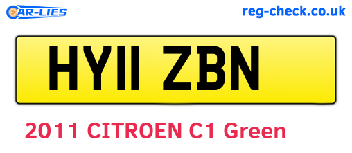 HY11ZBN are the vehicle registration plates.
