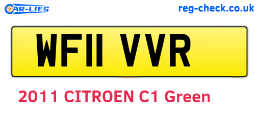 WF11VVR are the vehicle registration plates.