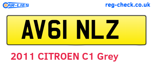 AV61NLZ are the vehicle registration plates.