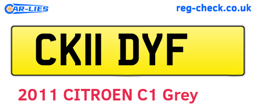 CK11DYF are the vehicle registration plates.