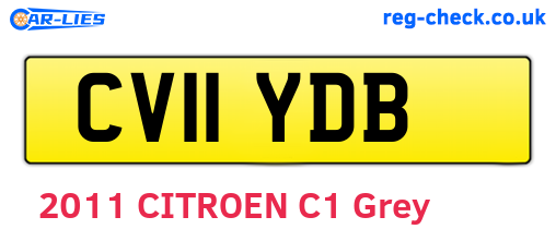 CV11YDB are the vehicle registration plates.