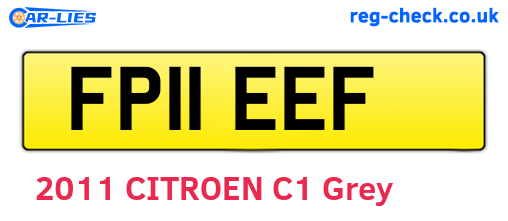 FP11EEF are the vehicle registration plates.