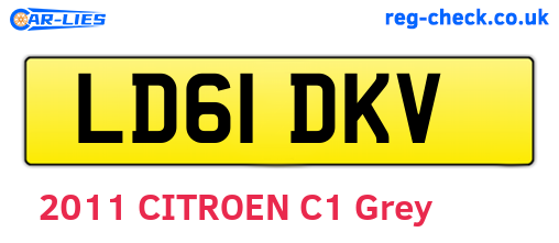 LD61DKV are the vehicle registration plates.
