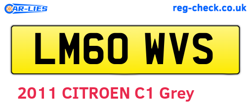 LM60WVS are the vehicle registration plates.