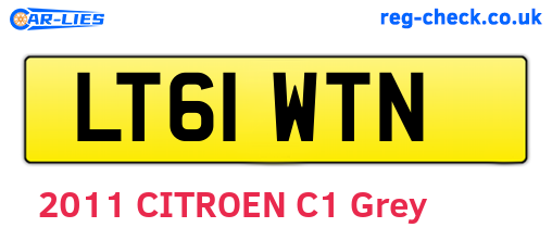 LT61WTN are the vehicle registration plates.