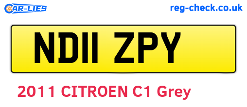 ND11ZPY are the vehicle registration plates.