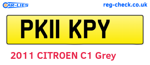 PK11KPY are the vehicle registration plates.