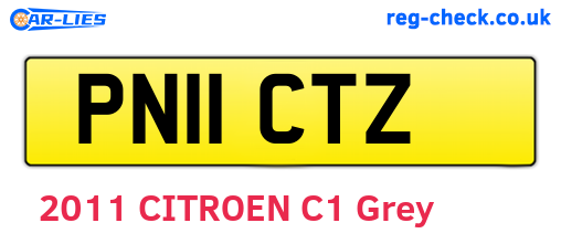 PN11CTZ are the vehicle registration plates.