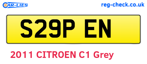 S29PEN are the vehicle registration plates.