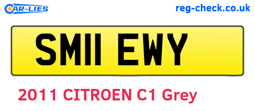 SM11EWY are the vehicle registration plates.